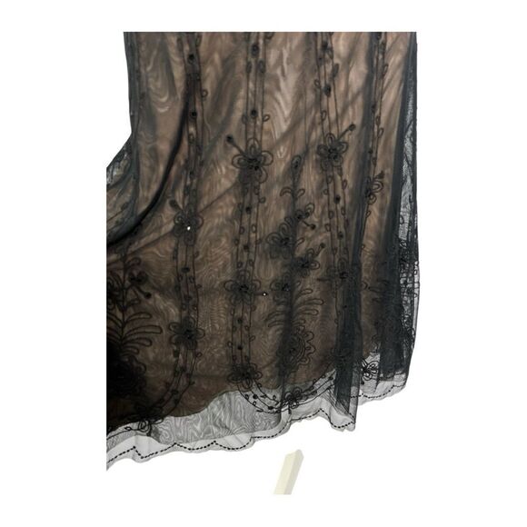 BCBG Maxazria Black Lace Sleeveless Dress Sz 2 Retro 1920’s, Gatsby - Picture 3 of 9